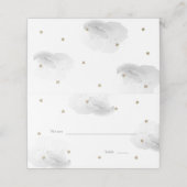 Carte De Placement Gold Star & Grey Cloud Baby shower (Extérieur déplié)