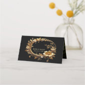 Carte De Placement Golden Floral Ornate Frame Place Card (Dos)
