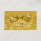 Carte De Placement Golden Glitz & Shimmer Snowflakes Mariage (Dos)
