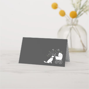 Carte De Placement Golden Retriever Baby shower chien genre neutre
