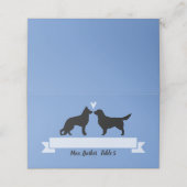 Carte De Placement Golden Retriever et le Mariage berger allemand (Extérieur déplié)