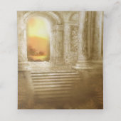 Carte De Placement Golden Royal Peacock Temple Mariage Dreams (Intérieur déplié)