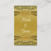 Carte De Placement Golden Scrolls 50e anniversaire de Mariage (Dos)