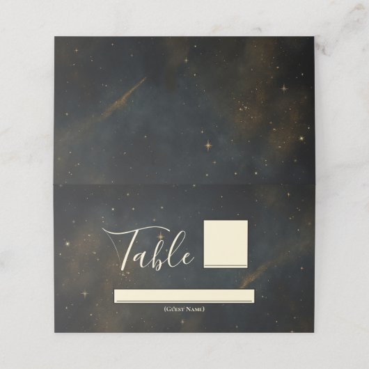Carte De Placement Golden Stardust Eclipse Mariage céleste (Extérieur déplié)