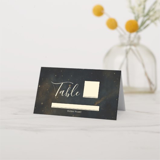 Carte De Placement Golden Stardust Eclipse Mariage céleste (Devant)