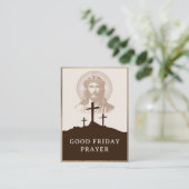 Carte De Placement Good Friday Catholic Adoration Prayer Card (Debout devant)