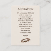 Carte De Placement Good Friday Catholic Adoration Prayer Card (Dos)