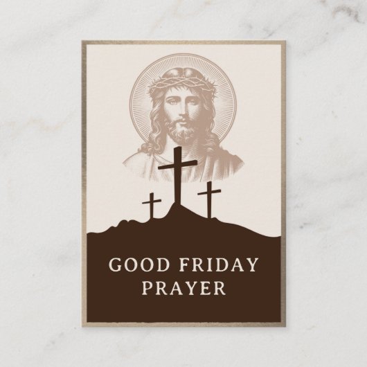 Carte De Placement Good Friday Catholic Adoration Prayer Card (Devant)
