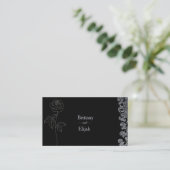 Carte De Placement Gothique Black Floral Bachelorette Partie (Debout devant)