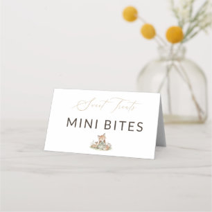 Carte De Placement Gourmandises Mini Bites Fille Renard de la Forêt A