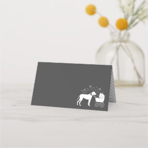 Carte De Placement Grand Chien Danse Baby shower Chien Chien Chien Ch