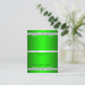 Carte De Placement Grand Duchess Green Scroll Table pliante Plaque (Debout devant)