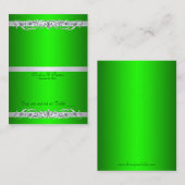 Carte De Placement Grand Duchess Green Scroll Table pliante Plaque (Devant / Derrière)
