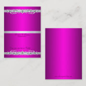 Carte De Placement Grand Duchess Pink Scroll Table pliante Plaque (Devant / Derrière)