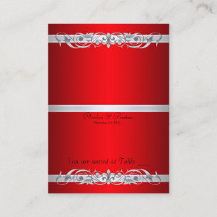 Carte De Placement Grand Duchess Red Scroll Table pliante Plaque