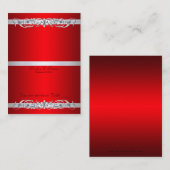 Carte De Placement Grand Duchess Red Scroll Table pliante Plaque (Devant / Derrière)