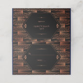 Carte De Placement Grand Mariage Art Déco Gatsby des années 20 (Extérieur déplié)