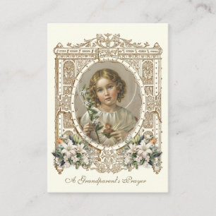 Carte De Placement Grand-parents Prière pour petits-enfants coeur sac