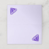 Carte De Placement Graphique en pierre à gemmes violet mariage (Extérieur déplié)