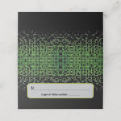 Carte De Placement Green Black Vidéo Jeu Gamer Bar Mitzvah Adresse (Extérieur déplié)