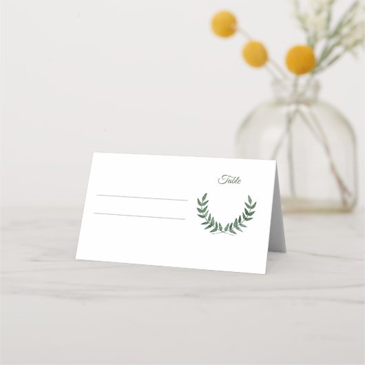 Carte De Placement Green Branches Place Cards (Devant)