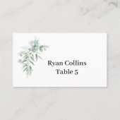 Carte De Placement Green Foliage Place Cards (Dos)