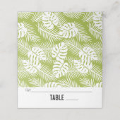 Carte De Placement Green Palm Feuille Rainforest Motif (Extérieur déplié)