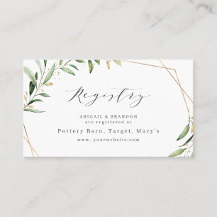 Carte De Placement Greenery Gold Rustic Registre de mariée moderne 