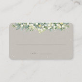 Carte De Placement Greige Snowberry+Eucalyptus Appartement de mariage (Devant)
