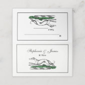 Carte De Placement Greyhound Whippet à la tête d'un emblème de crête  (Extérieur déplié)
