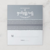 Carte De Placement Gris Bar Mitzvah Silver Tallit Bold Script Moderne (Extérieur déplié)