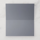 Carte De Placement Gris Bar Mitzvah Silver Tallit Bold Script Moderne (Intérieur déplié)