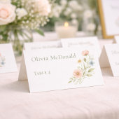 Carte De Placement Guest Name Event Wildflower Garden