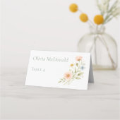 Carte De Placement Guest Name Event Wildflower Garden (Devant)