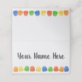 Carte De Placement Gumdrop, bonbons multicolores vacances (Extérieur déplié)