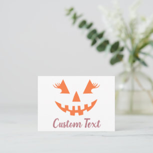 Carte De Placement Halloween Citrouille Jack-o'-lantern fille personn