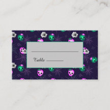 Halloween crânes rose et vert brillant d'Halloween