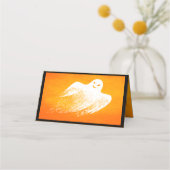 Carte De Placement Halloween Party Éffrayant blanc Fantôme Nom de la  (Dos)