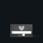 Carte De Placement Hanging Heart Tree Chalkboard Mariage Collection<br><div class="desc">Célébrez dans le style avec ces cartes mariages de style tableau noir. Les éléments mariages correspondants se trouvent dans la collection.</div>