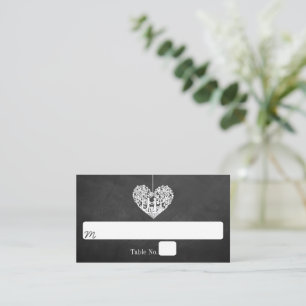 Carte De Placement Hanging Heart Tree Chalkboard Mariage Collection