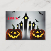 Carte De Placement Happy Halloween Traite Jack Déplaisant 'o Lantern (Devant)