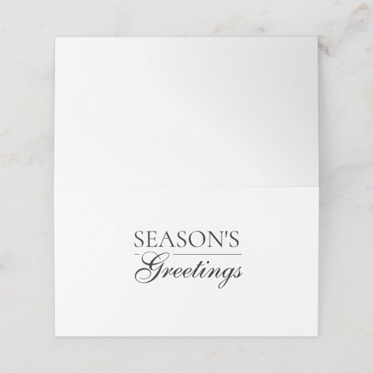 Carte De Placement Happy New Year Merry Christmas Holiday Season (Extérieur déplié)