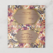Carte De Placement Hawaiian Golden Tropics élégant table de mariage S (Extérieur déplié)