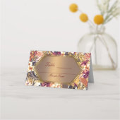 Carte De Placement Hawaiian Golden Tropics élégant table de mariage S (Dos)