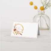 Carte De Placement He is Risen boho floral wreath Easter (Dos)