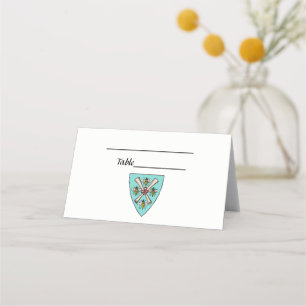 Carte De Placement Héraldique Vintage 4 abeilles se répandent sur la