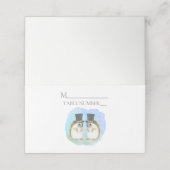 Carte De Placement Hérisson Grooms Gay Couple Mariage (Extérieur déplié)