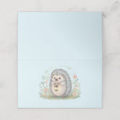 Carte De Placement Hérisson Mignon avec Lanterne (Extérieur déplié)