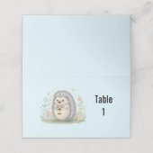 Carte De Placement Hérisson mignon avec lanterne (Extérieur déplié)