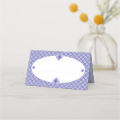 Carte De Placement Hibiscus & dentelle BLEU (Devant)